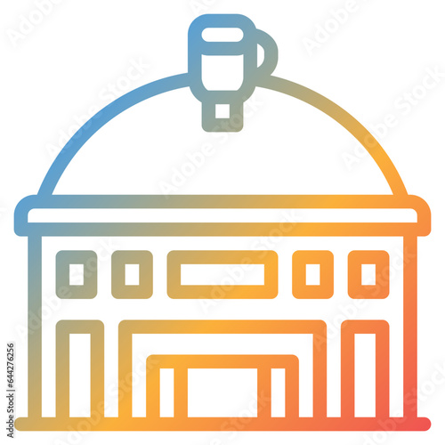  arena, Boxer, Stadium, Fighting, Sport, Boxing, building, club Icon, gradien style icon vector illustration, Suitable for website, mobile app, print, presentation, infographic and any other project.