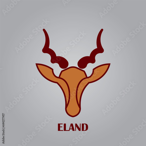 Cuadro en lienzo illustration of a eland