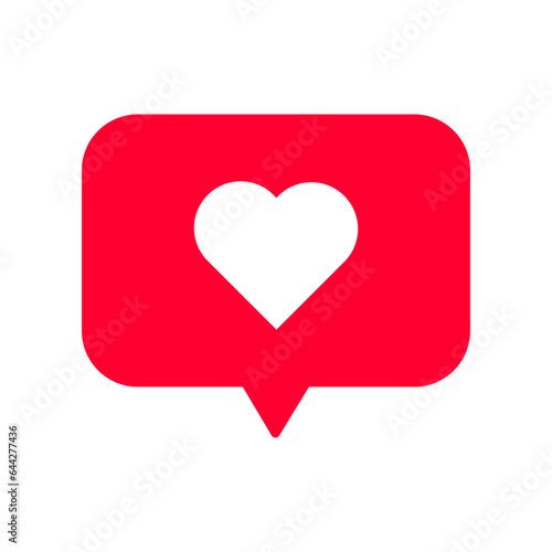 Free Download Notification like icon. Social network app symbol. Vector illustration. EPS 10. - GFXLoad