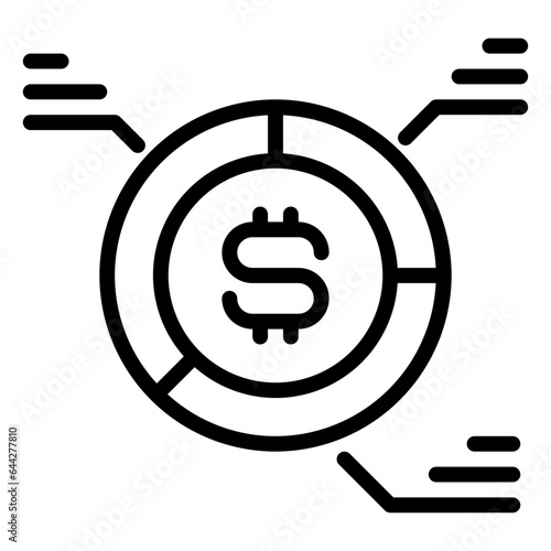 wealth icon, line icon style
