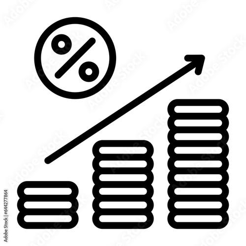 Interest icon, line icon style