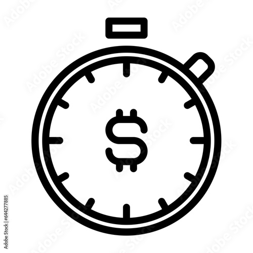 Debt icon, line icon style