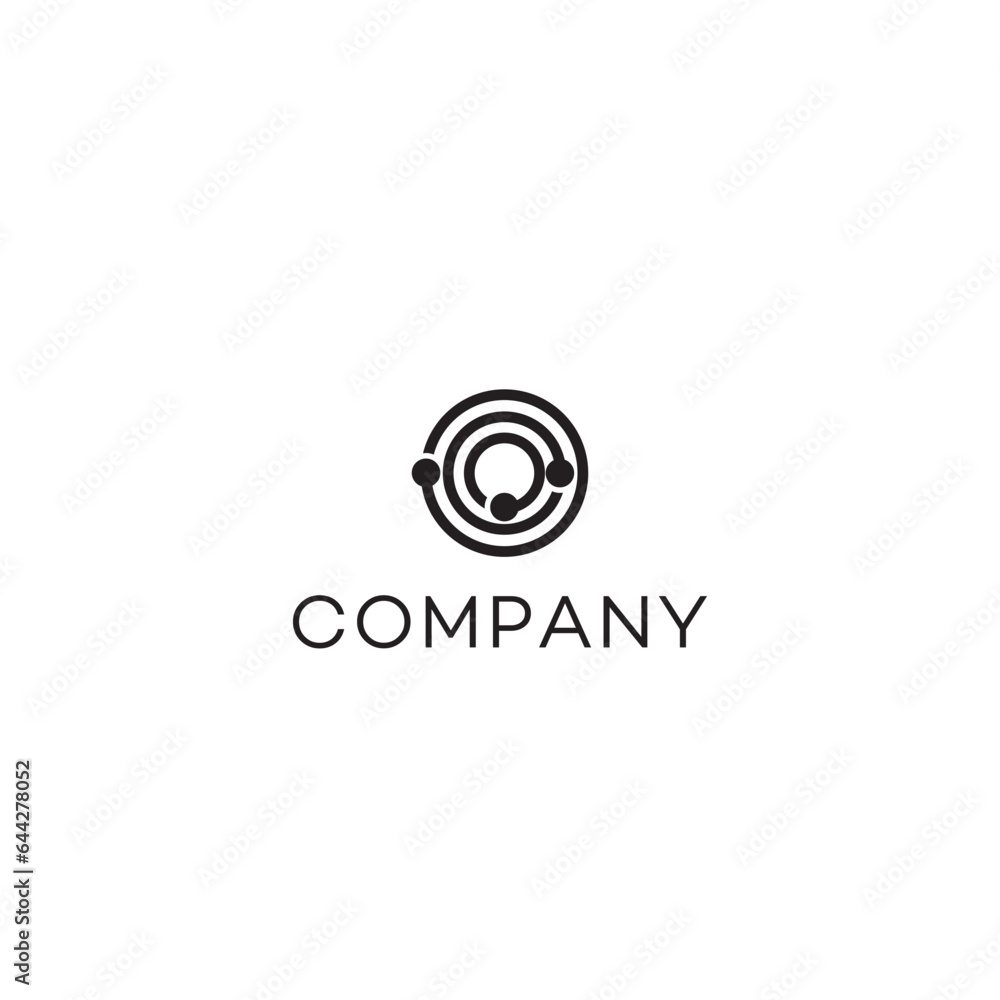 Round circle technology links Logo design, brand identity, business logo, editable vector Round circle technology links Logo design, brand identity, business logo, editable vector