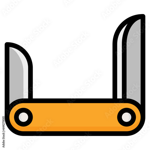  Knife, Camping, Multi, Pocketknife, Swiss, weapon  Icon, Filled Line style icon vector illustration, Suitable for website, mobile app, print, presentation, infographic and any other project.