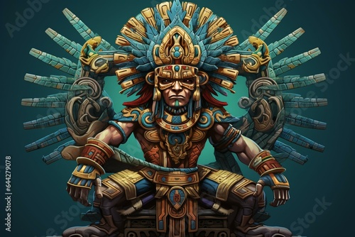 Deity of Aztec mythology. Generative AI