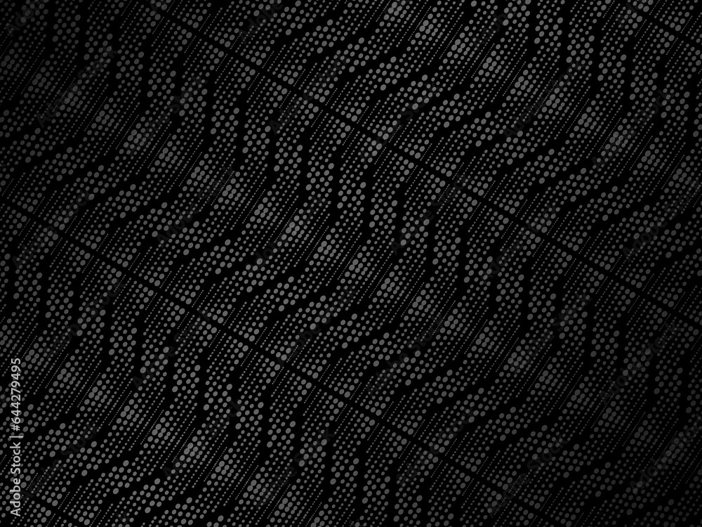 Black abstract background design. Modern wavy lines (guilloche curves) pattern in monochrome colors. Premium line texture for banner, business background. Dark horizontal vector template. Black abstract background design. Modern wavy lines (guilloche curves) pattern in monochrome colors. Premium line texture for banner, business background. Dark horizontal vector template.