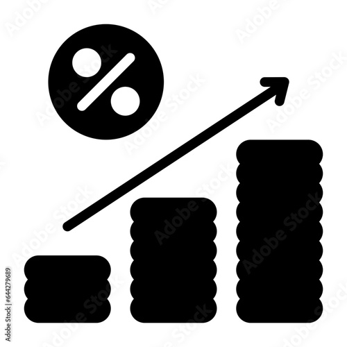 Interest icon, glyph icon style