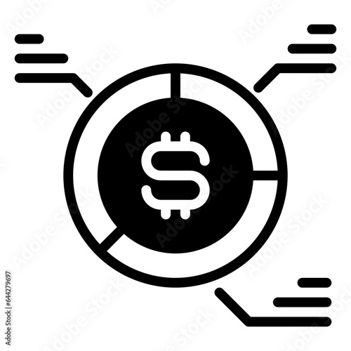 wealth icon, glyph icon style