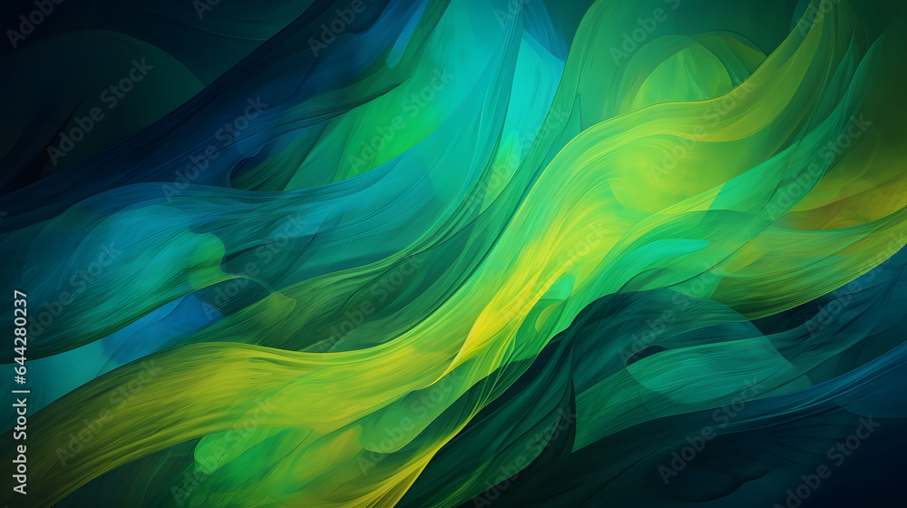 緑系の色彩が流れる抽象的な背景 No.018 Abstract Background with Greenish Colors Flowing Generative AI 緑系の色彩が流れる抽象的な背景 No.018 Abstract Background with Greenish Colors Flowing Generative AI