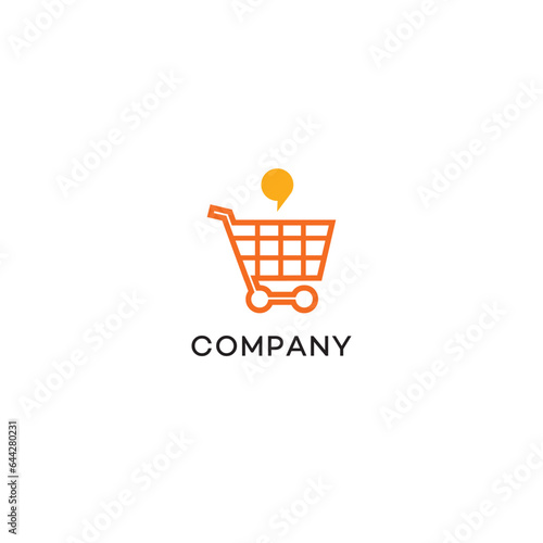 Shop shopping letter b mart cart discount store technology Logo design, brand identity, business logo, editable vector
