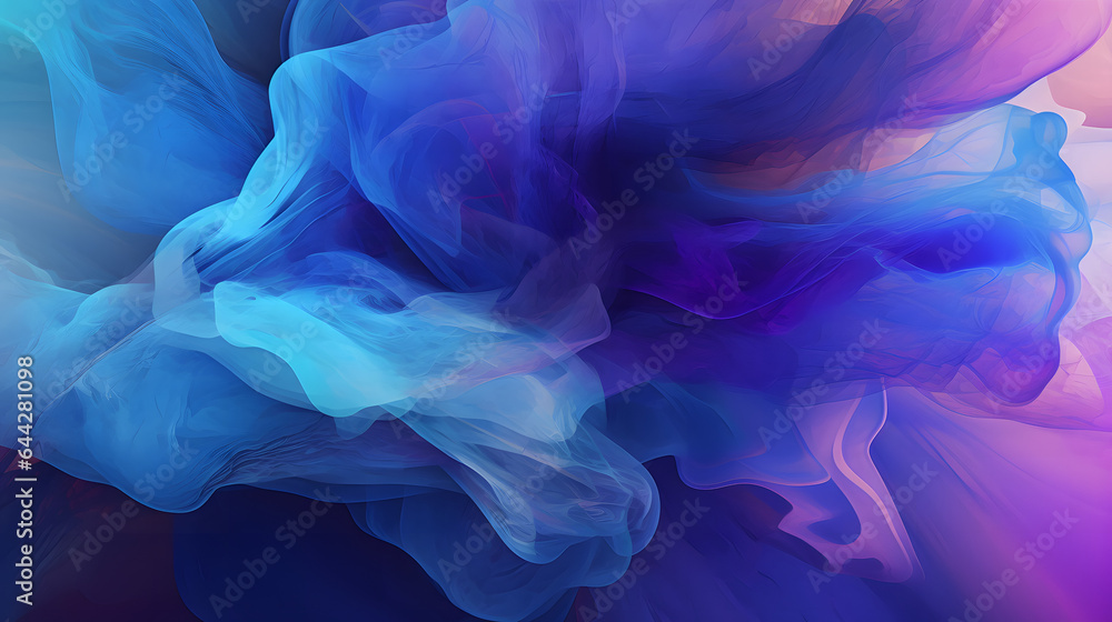 Fototapeta premium 水や火のように流れる青色系の抽象背景 No.022 Abstract Background of Flowing Blue Colors like Water or Fire Generative AI