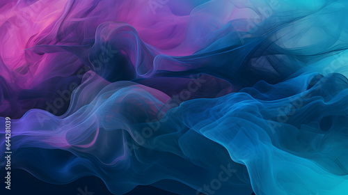 水や火のように流れる青色系の抽象背景 No.010 Abstract Background of Flowing Blue Colors like Water or Fire Generative AI