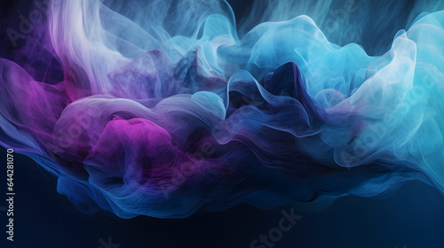 水や火のように流れる青色系の抽象背景 No.018 Abstract Background of Flowing Blue Colors like Water or Fire Generative AI