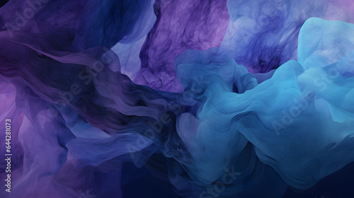 水や火のように流れる青色系の抽象背景 No.020  Abstract Background of Flowing Blue Colors like Water or Fire Generative AI