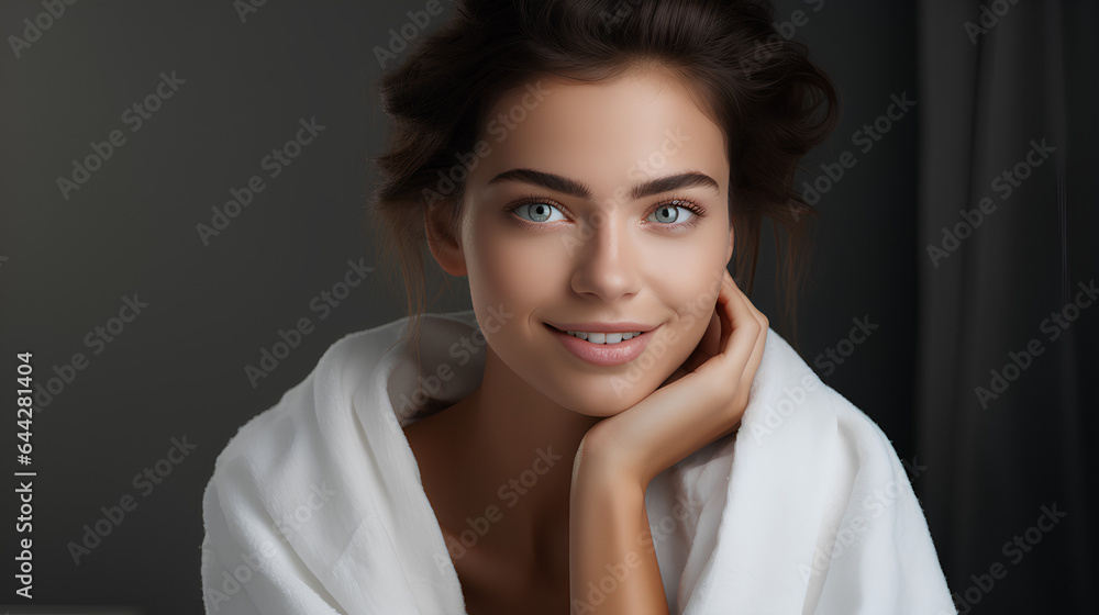 Beautiful woman, model for skin care advertising Beautiful woman, model for skin care advertising