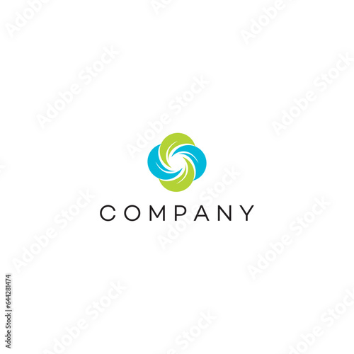 Recycling care hand leaf nature non profit Logo design, brand identity, business logo, editable vector