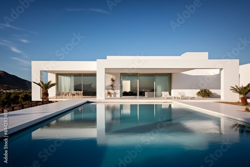 Minimalistic house in Andalusia, Spain. Generative AI © Carter
