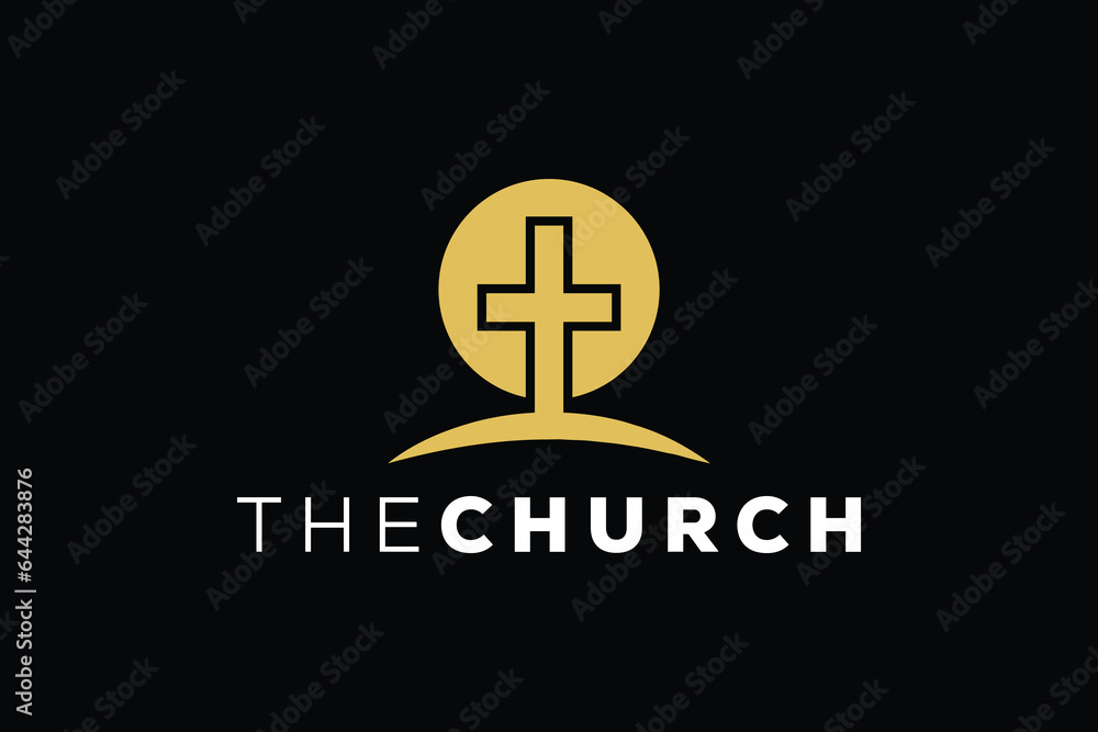 Trendy Professional and minimal church sign Christian and peaceful vector logo design Trendy Professional and minimal church sign Christian and peaceful vector logo design