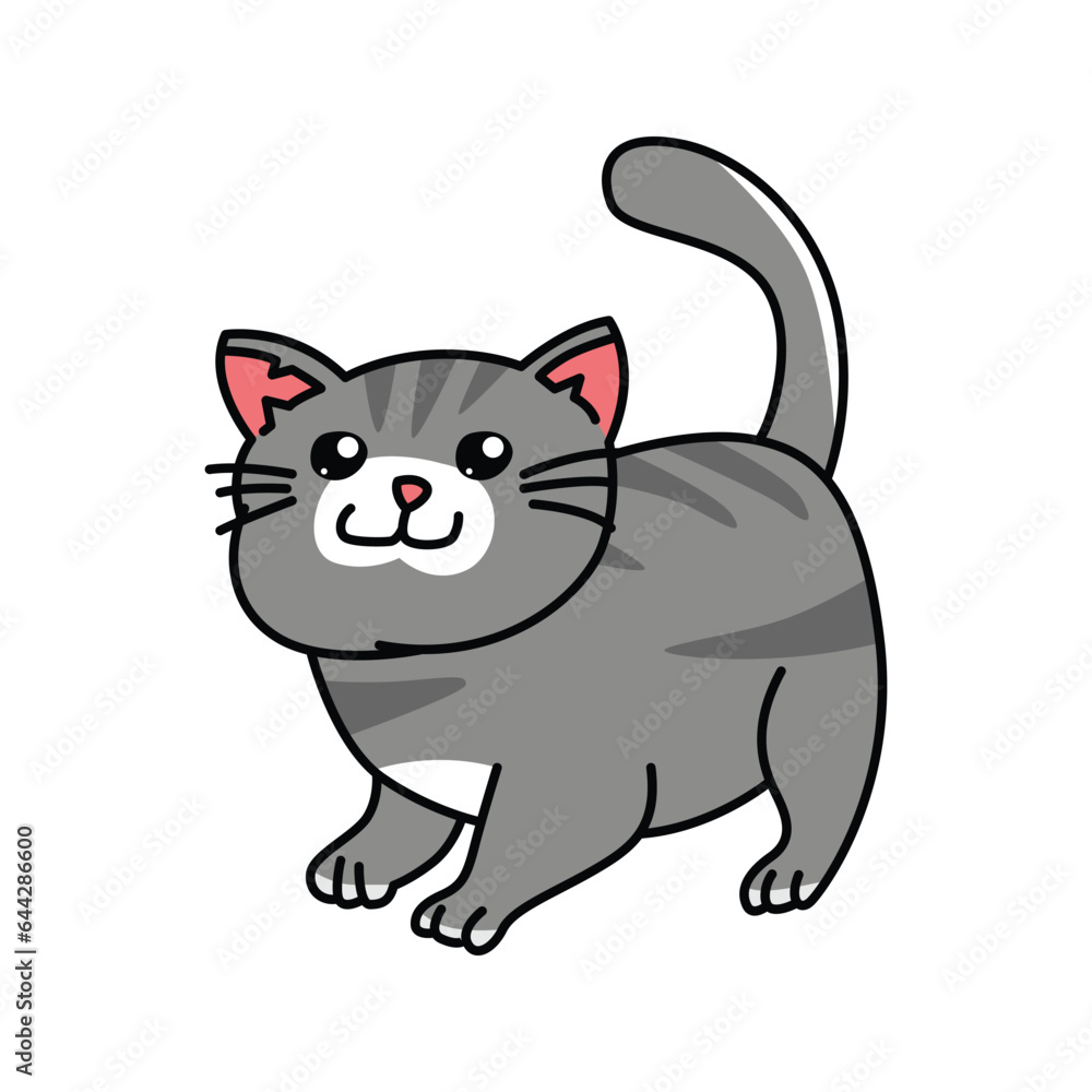 Cute cat vector illustration for your asset design Cute cat vector illustration for your asset design