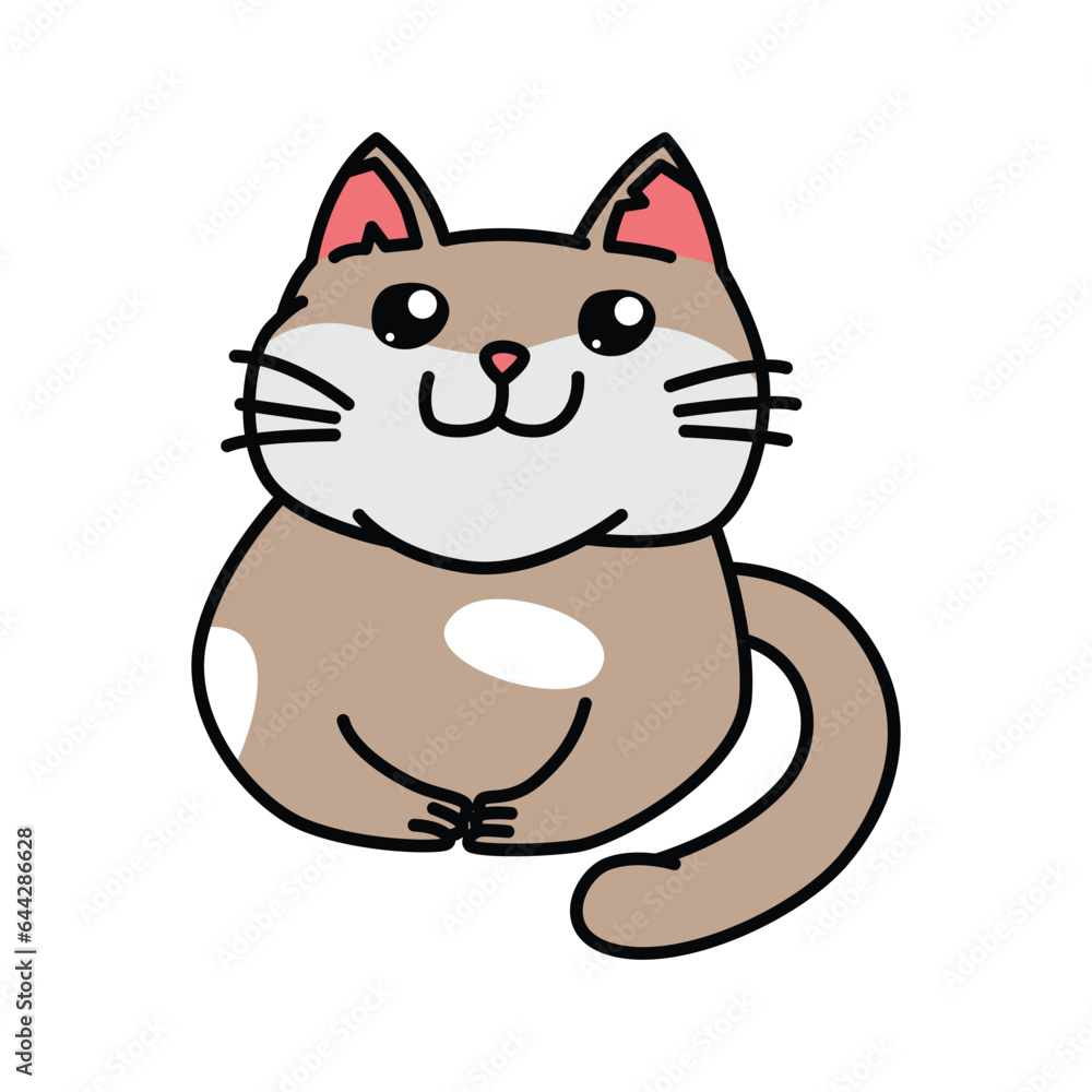 Cute cat vector illustration for your asset design Cute cat vector illustration for your asset design