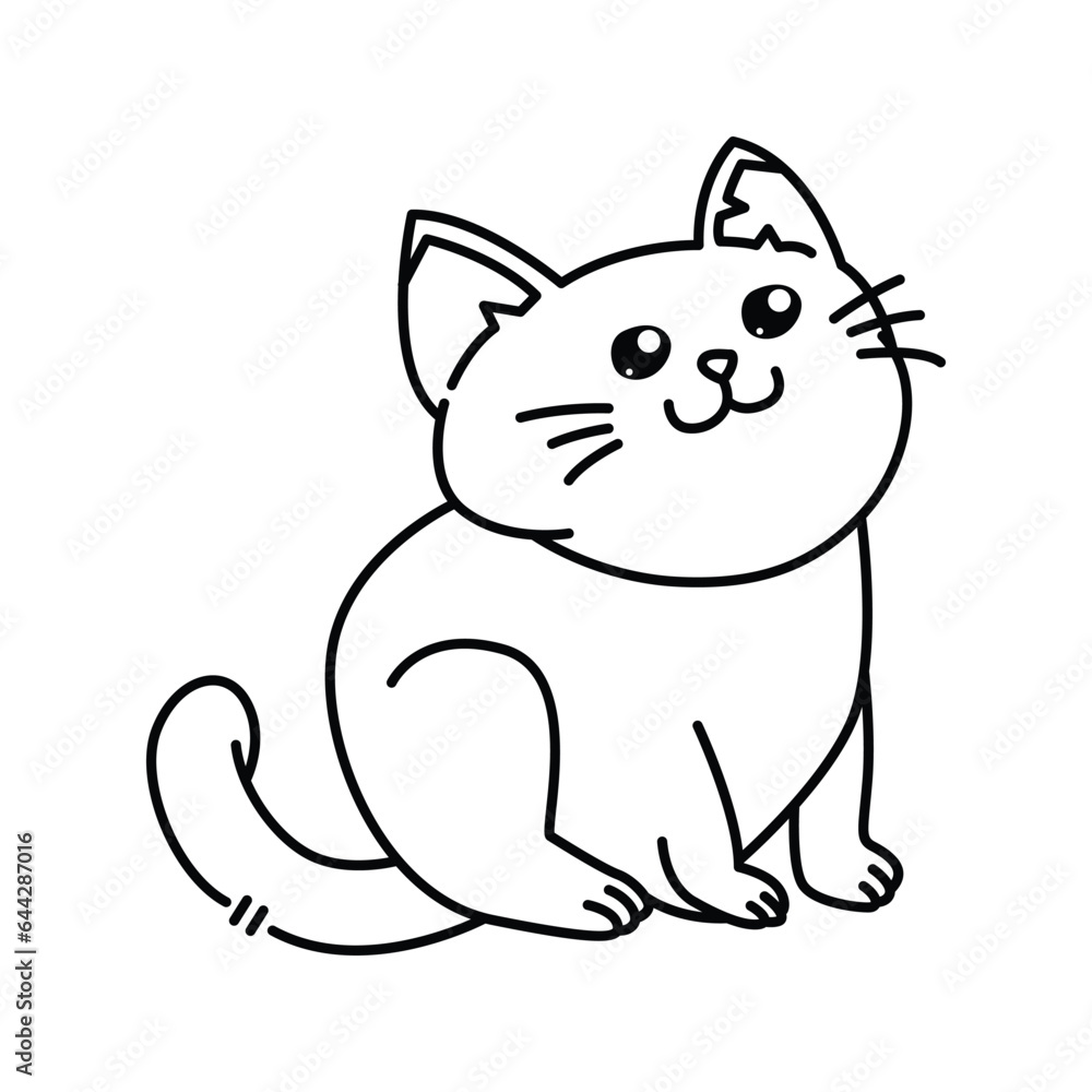 Cute cat vector illustration for your asset design Cute cat vector illustration for your asset design