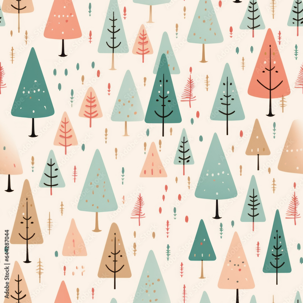 Christmas trees - Pine cones - Christmas ornament - Tile - Craft paper Christmas trees - Pine cones - Christmas ornament - Tile - Craft paper