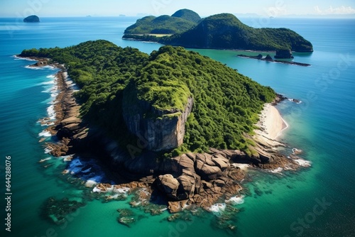 Stunning island called ilha do amor in Alter do Chão. Generative AI © Kean