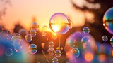 Bubbles with blurred background
