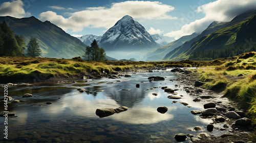 highland landscape background