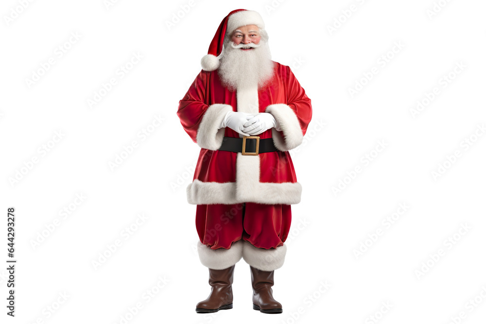 3d rendered santa claus hyper-realistic, isolated on a white background PNG 3d rendered santa claus hyper-realistic, isolated on a white background PNG