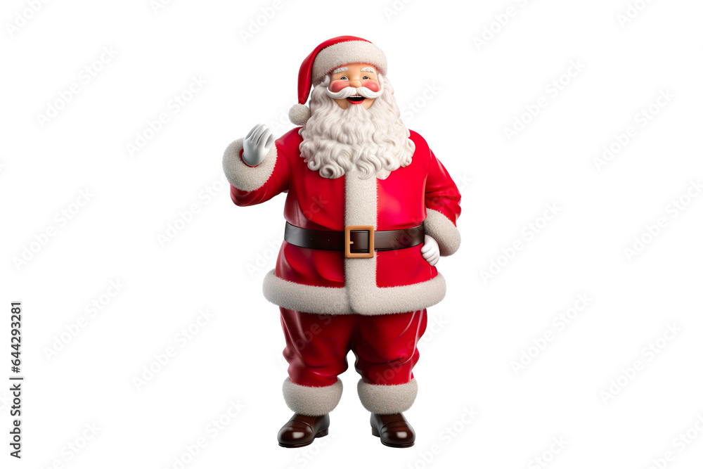 3d rendered santa claus hyper-realistic, isolated on a white background PNG 3d rendered santa claus hyper-realistic, isolated on a white background PNG