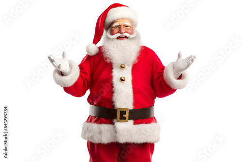 3d rendered santa claus hyper-realistic, isolated on a white background PNG