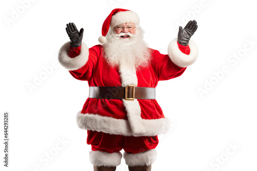 3d rendered santa claus hyper-realistic, isolated on a white background PNG photo