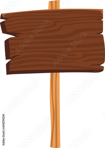 Wooden signpost in rural style. Village direction board