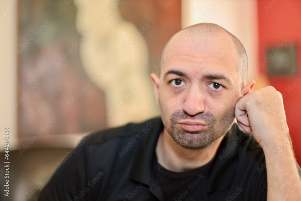 Portrait of a male artist, abstract painter Portrait of a male artist, abstract painter
