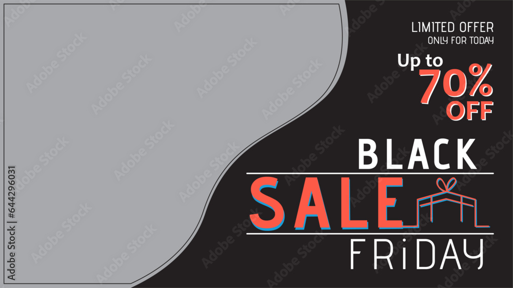 Obraz premium BLACK FRIDAY SALE BANNER. BLACK FRIDAY SALE BACKGROUND