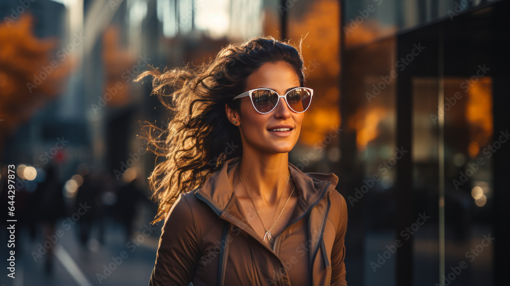 Senior woman going for a run, old man living a healthy lifestyle for longevity on road in city.generative ai Senior woman going for a run, old man living a healthy lifestyle for longevity on road in city.generative ai