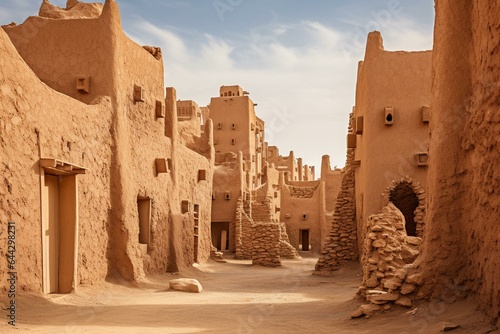 Historic ad-Diriyah, a UNESCO World Heritage Site near Riyadh, Saudi Arabia. Generative AI photo