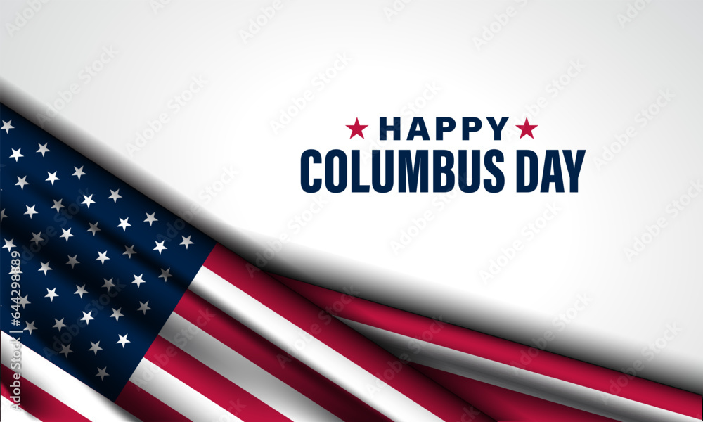 Happy Columbus Day background vector illustration Happy Columbus Day background vector illustration