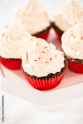 Chocolate peppermint cupcakes