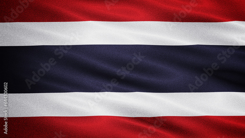 Waving Fabric Texture Of Thailand National Flag Graphic Background
