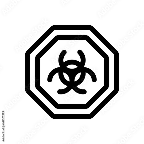 biohazard line icon