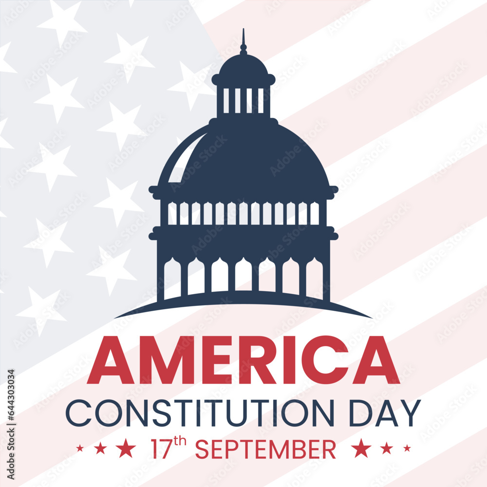 Vector graphic of United States of America Constitution Day September 17th