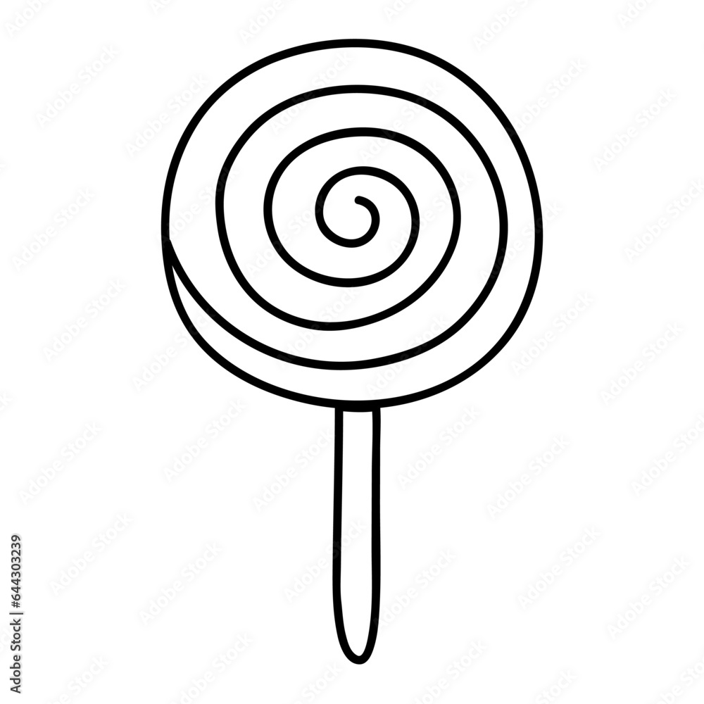 candy in stick doodle icon candy in stick doodle icon