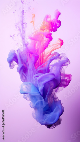 Rainbow colorsplash smoke ink on colorful background