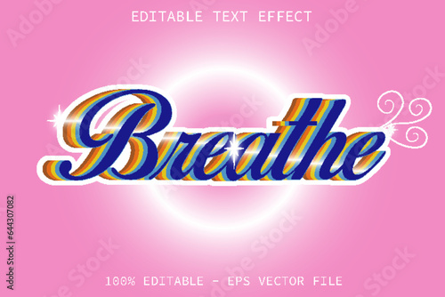 Breathe Editable Text Effect Modern Style