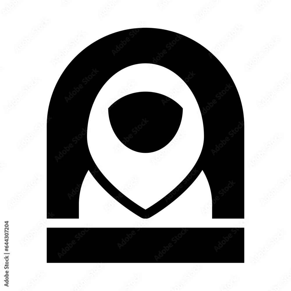 muslimah studies of islam religious activity solid icon muslimah studies of islam religious activity solid icon