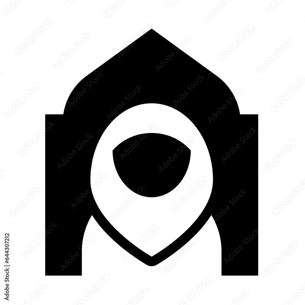 muslimah studies of islam religious activity solid icon muslimah studies of islam religious activity solid icon