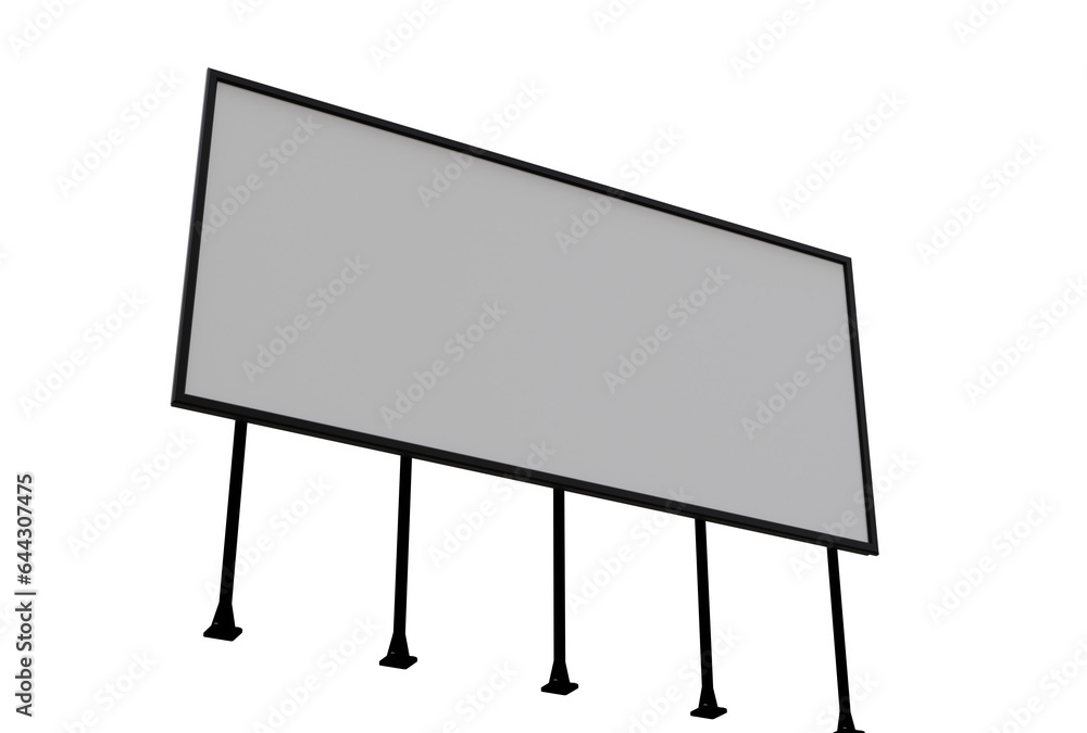 Fototapeta premium empty billboard outdoor or digital display advertising isolated, ready banner add own design here