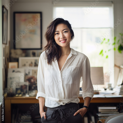 portrait of young asian businesswoman in the studio